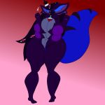 absurd_res big_breasts big_tail breasts fluffy hi_res huge_breasts machine mamagen multi_breast multi_ear multi_eye paws protogen protogenqueen tail tentacles thick_thighs