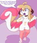 amber_(dynastylobster) anthro big_ears collar curled_hair dipstick_hair dipstick_tail dynastylobster female fur hair hi_res mammal markings messy_fur nude rodent sciurid solo tail tail_markings tree_squirrel wet wet_body wet_fur