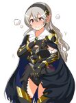  1girl armor black_hairband cape commentary_request corrin_(female)_(fire_emblem) corrin_(fire_emblem) fire_emblem fire_emblem_fates gem green_gemstone hairband highres ikonaska long_hair pointy_ears red_eyes white_hair 