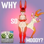 absurd_res angry angry_expression angry_eyes animal_humanoid anthro badday cross-popping_vein crossed_arms duo female female/female hi_res humanoid indie_game lagomorph lagomorph_humanoid leadreaper leporid leporid_humanoid mammal mammal_humanoid moody rabbit rabbit_humanoid temper