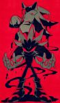  2boys colored_sclera furry furry_male gareki_sh glaring gloves looking_at_viewer male_focus mephiles_the_dark multiple_boys pointing pointing_at_viewer red_background red_eyes red_sclera silver_the_hedgehog simple_background sonic_(series) sonic_the_hedgehog_(2006) white_gloves 