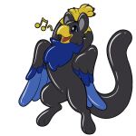 animate_inanimate avian balloon beak blue_eyes feathered_wings feathers grey_body gryphon inflatable living_inflatable mythological_avian mythological_creature mythology solo symrea telegram_sticker wings