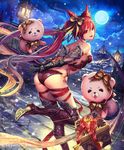  animal_ears ass boots box cerberus_(shingeki_no_bahamut) dog_ears downscaled from_behind gauntlets gift gift_box highres md5_mismatch red_eyes red_hair resized shingeki_no_bahamut tachikawa_mushimaro thigh_boots thighhighs twintails 