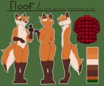 anthro butt canid canine floofpawz_(character) fluffy fox male mammal solo