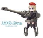  amx50_(personification) beret cannon character_name glasses hat janome_gochou mecha_musume military original personification pointy_ears revision solo thighhighs 