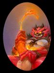  anthro balls cum cumshot ejaculation erection fabercastel hi_res incineroar male masturbation nintendo nipples nude orgasm penile_masturbation penis pok&eacute;mon pok&eacute;mon_(species) solo traditional_media_(artwork) video_games 