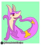 absurd_res female generation_5_pokemon goombato hi_res nintendo pink pokemon pokemon_(species) red_eyes reptile scalie serperior snake solo sylvana_the_serperior