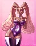 absurd_res anthro big_breasts breasts bunny_costume clothing costume female generation_4_pokemon hi_res lagomorph latex latex_clothing leporid lisochka_69 lopunny mammal nintendo pokemon pokemon_(species) rabbit solo