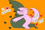 ambiguous_gender anthro blush blush_lines crocodilian doggystyle duo female from_behind_position green_body heart_symbol male male/female male/male meme nude orange_background penetration pink_body plap reptile richardscarryfan scalie sex simple_background size_difference small_dom_big_sub spikes spikes_(anatomy) thick_thighs