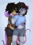 anonimouse anthro bulge clothed clothing clothing_lift discon duo embarrassed erection erection_under_clothing female hand_in_underwear hi_res male male/female mammal mouse murid murine rat rodent shellbie shirt shirt_lift topwear underwear