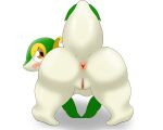 5:4 absurd_res anthro anus big_butt blush bodily_fluids brown_eyes butt curvy_figure drain_(pixiv) female generation_5_pokemon genitals half-closed_eyes hi_res leaf leaf_tail looking_at_viewer looking_back looking_back_at_viewer multicolored_body narrowed_eyes nintendo pokemon pokemon_(species) presenting presenting_hindquarters pussy reptile scalie simple_background snivy solo sweat tail white_background wide_hips y_anus yellow_body