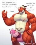 after_transformation anthro bodily_fluids cock_transformation dragon genital_fluids genitals grizzlyear_(grizzlyear34) hi_res male male/male muscular mythological_creature mythological_scalie mythology pecs penis precum primodrago roar_(primodrago) scalie solo transformation womb_tattoo