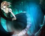  blonde_hair blue_eyes dress kagamine_rin leche night short_hair smile solo_focus vocaloid 