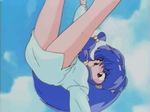  blue_hair dress legs long_hair ranma_1/2 screencap shampoo_(ranma_1/2) short_dress smile solo 