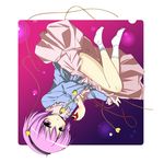  ayase_miko eyes hairband heart komeiji_satori pink_eyes pink_hair purple_eyes purple_hair short_hair socks solo touhou upside-down 