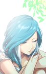  bad_id bad_pixiv_id blue_hair closed_eyes face inazuma_eleven inazuma_eleven_(series) itoko_(designcourse) leaf multicolored_hair parted_lips solo two-tone_hair upper_body urubida white_hair 