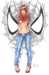  breasts elias_chatzoudis marvel mary_jane_watson midriff navel spider-man spider-man_(series) underboob 