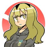 &gt;:( bangs black_hair black_jacket blonde_hair blue_lipstick breasts closed_mouth collarbone delinquent_(pokemon) eyebrows_visible_through_hair frown ganguro gen_3_pokemon hair_between_eyes hood hood_down hooded_jacket jacket kurozu_(crozu) lipstick long_hair looking_away looking_to_the_side makeup medium_breasts minun multicolored_hair outline pokemon pokemon_(creature) pokemon_(game) pokemon_oras simple_background solo two-tone_hair v-shaped_eyebrows white_background yellow_eyes zipper 