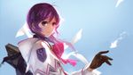  aisha_(elsword) bad_id bad_pixiv_id book elemental_master_(elsword) elsword gloves hood hooded_jacket jacket long_hair looking_at_viewer low_twintails purple_eyes purple_hair simple_background solo swd3e2 twintails 