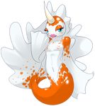  ambiguous_gender anthro big_lips elpatrixf eyelashes fish freckles goldeen goldfish horn marine navel nintendo nipples pok&eacute;mon solo source_request video_games 