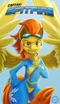  2015 breasts clothed clothing cutie_mark equine eyewear female friendship_is_magic fur goggles hair horse kraden looking_at_viewer mammal my_little_pony orange_eyes pegasus pony red_hair solo spitfire_(mlp) wings wonderbolts_(mlp) 