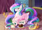  2015 cake dstears equine fan_character female feral fluffle_puff food friendship_is_magic horn mammal my_little_pony princess_celestia_(mlp) smile solo winged_unicorn wings 