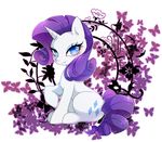  abstract_background blue_eyes blush equine eyelashes eyeliner female friendship_is_magic fur hair horn horse lemoco lemoco99 looking_at_viewer mammal my_little_pony pony purple_hair rarity_(mlp) smile solo unicorn white_fur 