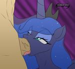  2015 blue_eyes blue_hair da_goddamn_batguy duo equine female friendship_is_magic hair horn long_hair looking_at_viewer male mammal my_little_pony nude oral penis princess_luna_(mlp) sex straight tongue tongue_out vein winged_unicorn wings 