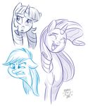  cute equine female feral friendship_is_magic horn mammal my_little_pony ponut_joe rainbow_dash_(mlp) rarity_(mlp) twilight_sparkle_(mlp) unicorn 