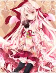  animal_ears argyle argyle_background arm_ribbon black_legwear blonde_hair bow chocolate chocolate_heart floral_print fox_ears hair_bow heart japanese_clothes kimono long_hair long_sleeves mini_wings nanase_kureha nanase_nao obi original over-kneehighs ribbon sash solo thighhighs valentine very_long_hair wide_sleeves yellow_eyes zettai_ryouiki 