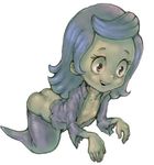  blue_hair bubble_guppies butt conoghi female hair marine mermaid molly red_eyes solo 