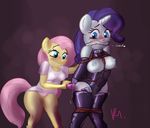  2014 absurd_res anthro anthrofied bdsm biting_lip blue_eyes bluecoffeedog blush bondage bound breasts clothing collar dildo domination dripping duo egg_vibrator equine female female_domination fluttershy_(mlp) friendship_is_magic gag hair hi_res horn legwear mammal my_little_pony nipples panties pink_hair purple_hair pussy_juice rarity_(mlp) rope_bondage rubber sex_toy smile stockings sweat underwear unicorn vibrator 