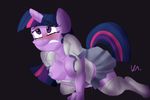  2014 anthro anthrofied areola bluecoffeedog blush breasts clenched_teeth clothing dripping equine female fingering friendship_is_magic hair horn legwear mammal my_little_pony nipples purple_eyes purple_hair pussy_juice shirt skirt solo stockings sweat teeth twilight_sparkle_(mlp) unicorn 