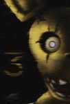  2015 ambiguous_gender animatronic feral five_nights_at_freddy&#039;s five_nights_at_freddy&#039;s_3 golden_bonnie_(fnaf) lagomorph latiar looking_at_viewer machine mammal mechanical nightmare_fuel open_mouth rabbit robot scar solo teeth yellow_skin 