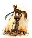  2014 bomb canine cross_fox dashwood explosives feral fox foxjump fur kenket male mammal nude red_fox scarf smile solo 
