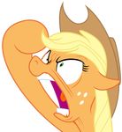  2015 absurd_res alpha_channel angry applejack_(mlp) earth_pony equine female friendship_is_magic hi_res horse mammal masemj my_little_pony pony solo 