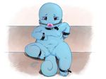  anthro anthrofied balls bdsm bondage bound collar cub cuffs digital_media_(artwork) flaccid gag humanoid_penis leather_straps male moobs nintendo nipples nitrousoxide nude pacifier penis pok&eacute;mon sad signature sitting solo squirtle video_games young 