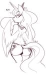  2015 anthro breasts butt clothing equine female friendship_is_magic fur hair horn horse kayla-na legwear lingerie looking_at_viewer mammal my_little_pony open_mouth panties plain_background pony princess_luna_(mlp) solo stockings underwear white_background winged_unicorn wings 