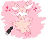  bigger_version_at_the_source disembodied_penis duo female fennekin feral fur kemono male nintendo open_mouth penis pok&eacute;mon pussy sd_(artist) shocked solo_focus video_games yellow_fur 