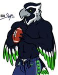  2015 avian bgn clothed clothing half-dressed male muscles seattle_seahawks topless 