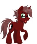  cutie_mark equine eyewear fan_character friendship_is_magic fur glasses green_eyes hair horn horse looking_at_viewer male mammal my_little_pony open_mouth pony possumfacee smile solo thepossumface tongue unicorn 