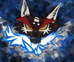  2015 abstract_background ambiguous_gender angry black_wolf blue_fire canine feral fire fur mammal solo wolf yellow_eyes zvxtriad 