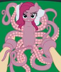  absurd_res badumsquish bedroom_eyes blue_eyes blush cephalopod clitoris duo equine female feral first_person_view friendship_is_magic fur hair hi_res horse hybrid long_hair looking_at_viewer lying mammal marine my_little_pony octopus on_back pillow pink_fur pink_hair pinkamena_(mlp) pinkie_pie_(mlp) pony presenting pussy smile solo_focus tentacles 