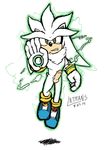  2014 anthro balls cum energy flying glowing hedgehog latrans magic male mammal masturbation orgasm penis psychic sega shoes silver_the_hedgehog solo sonic_(series) 