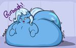  blue_fur blue_hair burping cutie_mark equine female friendship_is_magic fur graphene hair hooves horn long_hair mammal morbidly_obese my_little_pony open_mouth overweight purple_eyes solo trixie_(mlp) two_tone_hair unicorn 