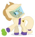  2015 alpha_channel applejack_(mlp) dm29 earth_pony equine female feral friendship_is_magic fruit hat horse mammal my_little_pony pear pony solo 