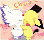  bandai calumon clyndemoon digimon duo female kissing nintendo pichu pok&eacute;mon video_games 