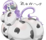  &lt;3 anthro big_breasts blue_eyes bovine braffy breasts cattle digital_media_(artwork) equine facial_piercing female friendship_is_magic fur hair hi_res hooves horn long_hair looking_at_viewer looking_back mammal my_little_pony nose_piercing nose_ring obese one_eye_closed overweight piercing purple_hair rarity_(mlp) rear_view smile solo text unicorn wink 