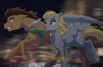  2015 cute dennybutt derpy_hooves_(mlp) doctor_whooves_(mlp) duo earth_pony equine female feral friendship_is_magic horse male mammal my_little_pony necktie pegasus pony wings 