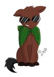  2015 brown_fur cape equine eyewear fan_character filthy_perfection fur glasses hair horse male mammal my_little_pony plain_background pony ponyhidden solo 